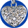 Pendant Heart & Heart - Pt900, 12 Diamonds with Pave Graving.