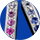 Pendant Square Bar 14mm - Pt900, Gradation Pink Sapphires, Gradation Blue Sapphires.