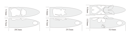 プチメモ・シルエットの基本デザイン図
